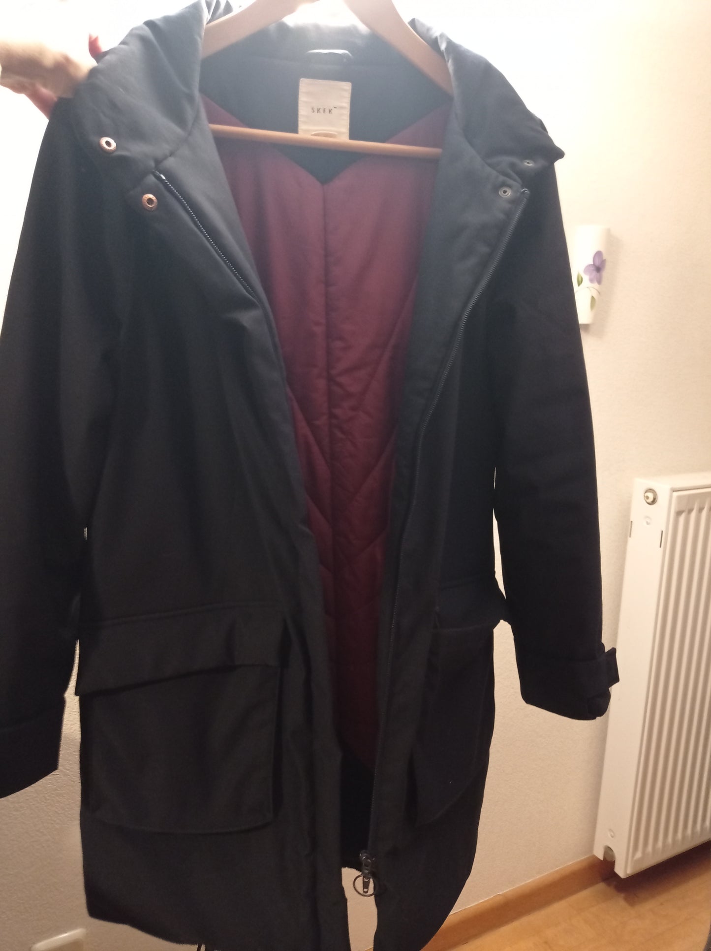 Feather quilted coat