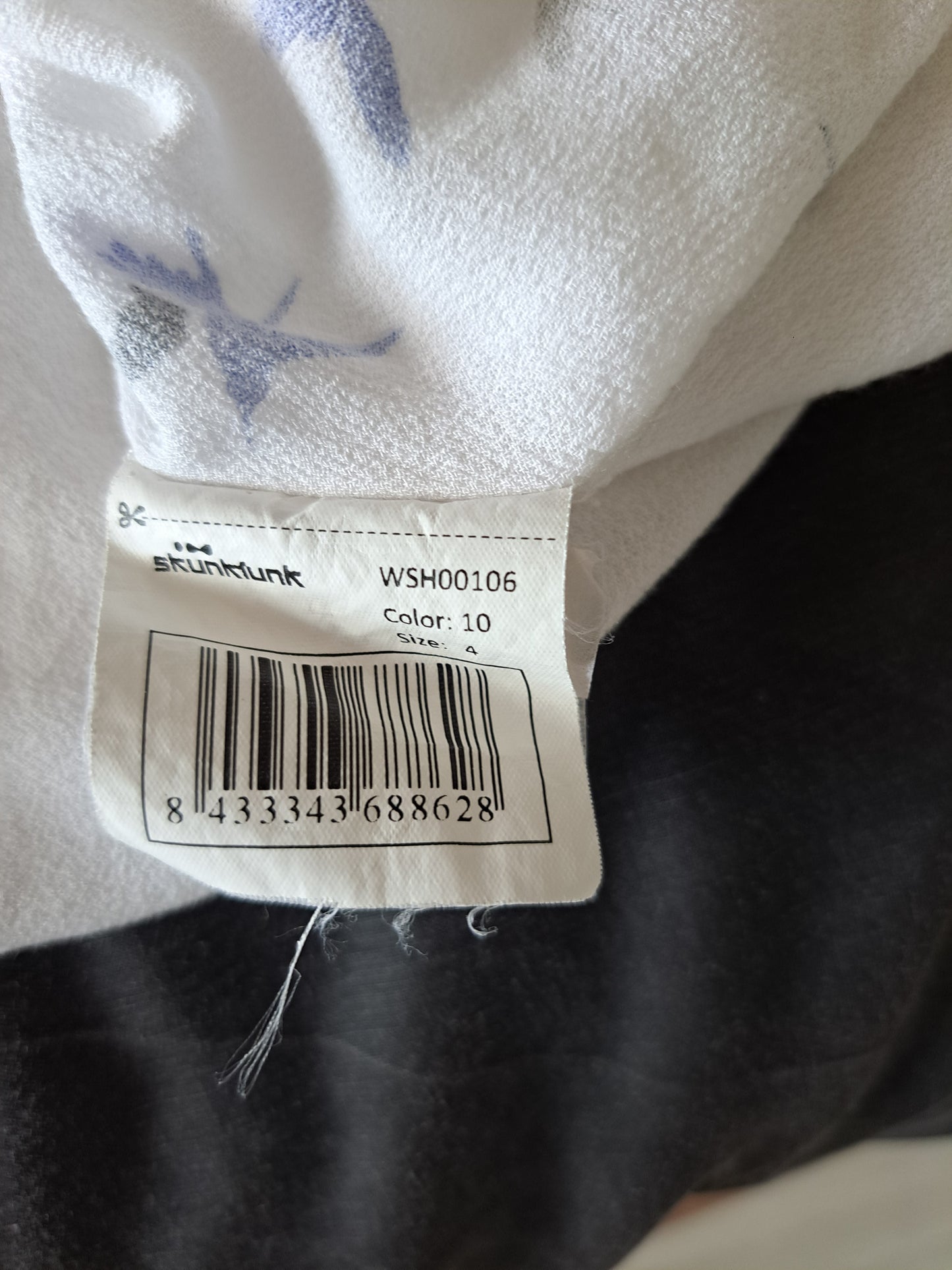 Camisa blanca estampada