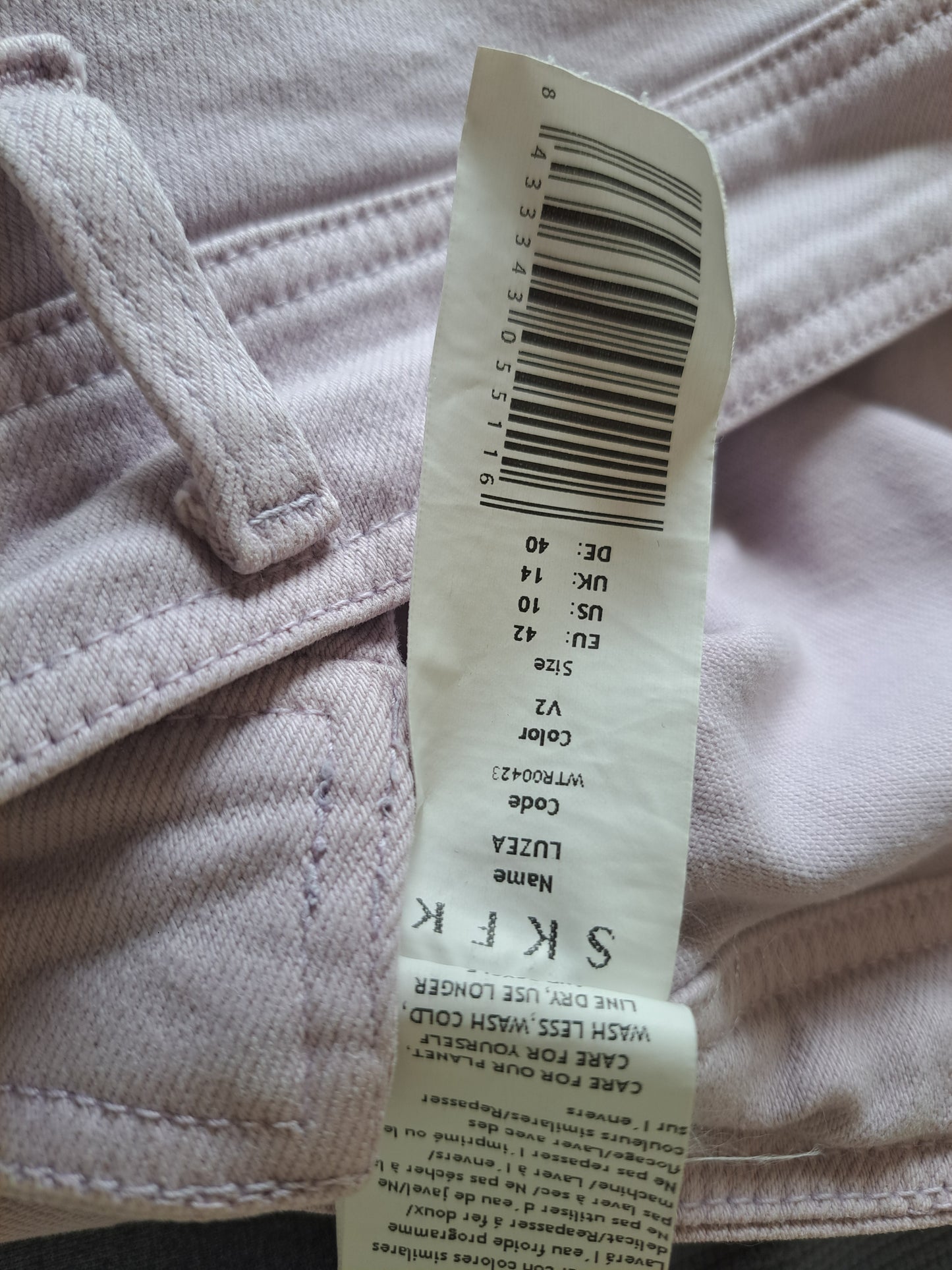 Pantalon en jean lila