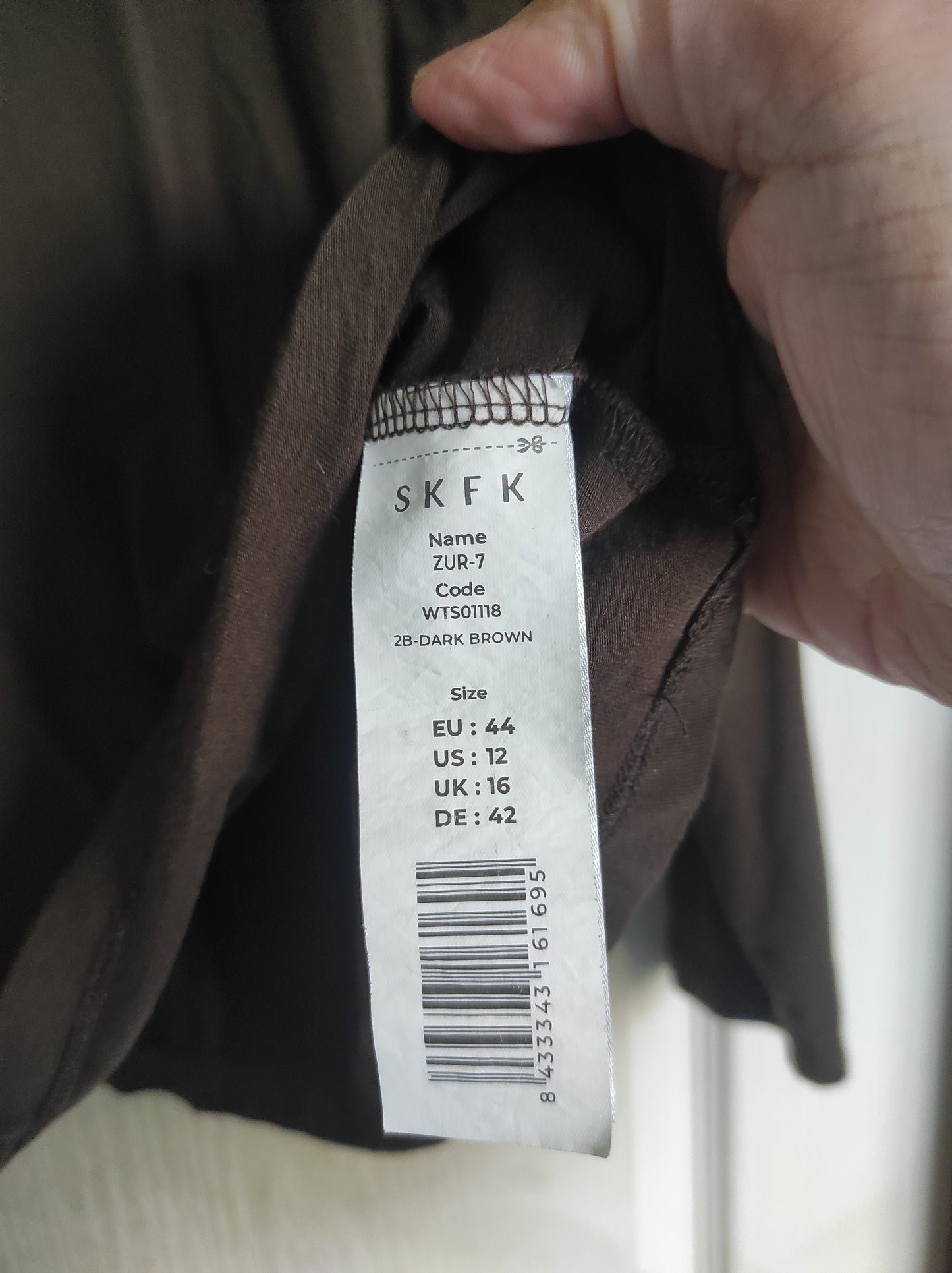 Long-sleeve top SUR-7 brown size 44