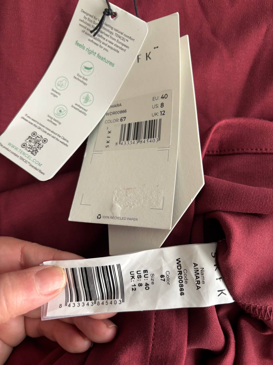 Vestido Amaira granate