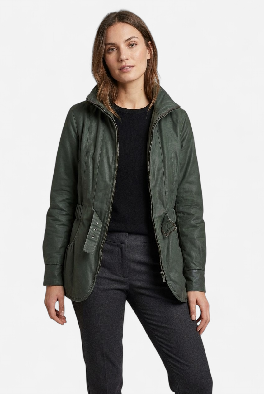Parka impermeable verde