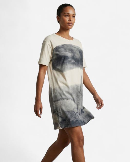 Vestido túnica efecto estampado