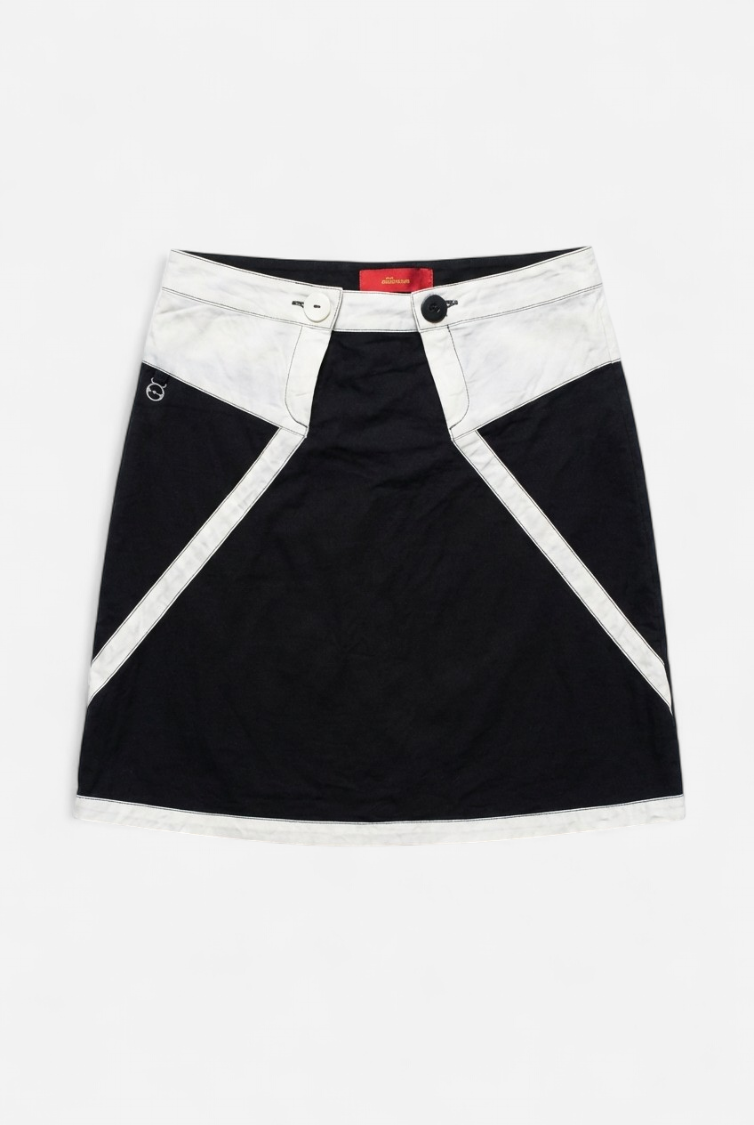 Falda bicolor negra y blanca