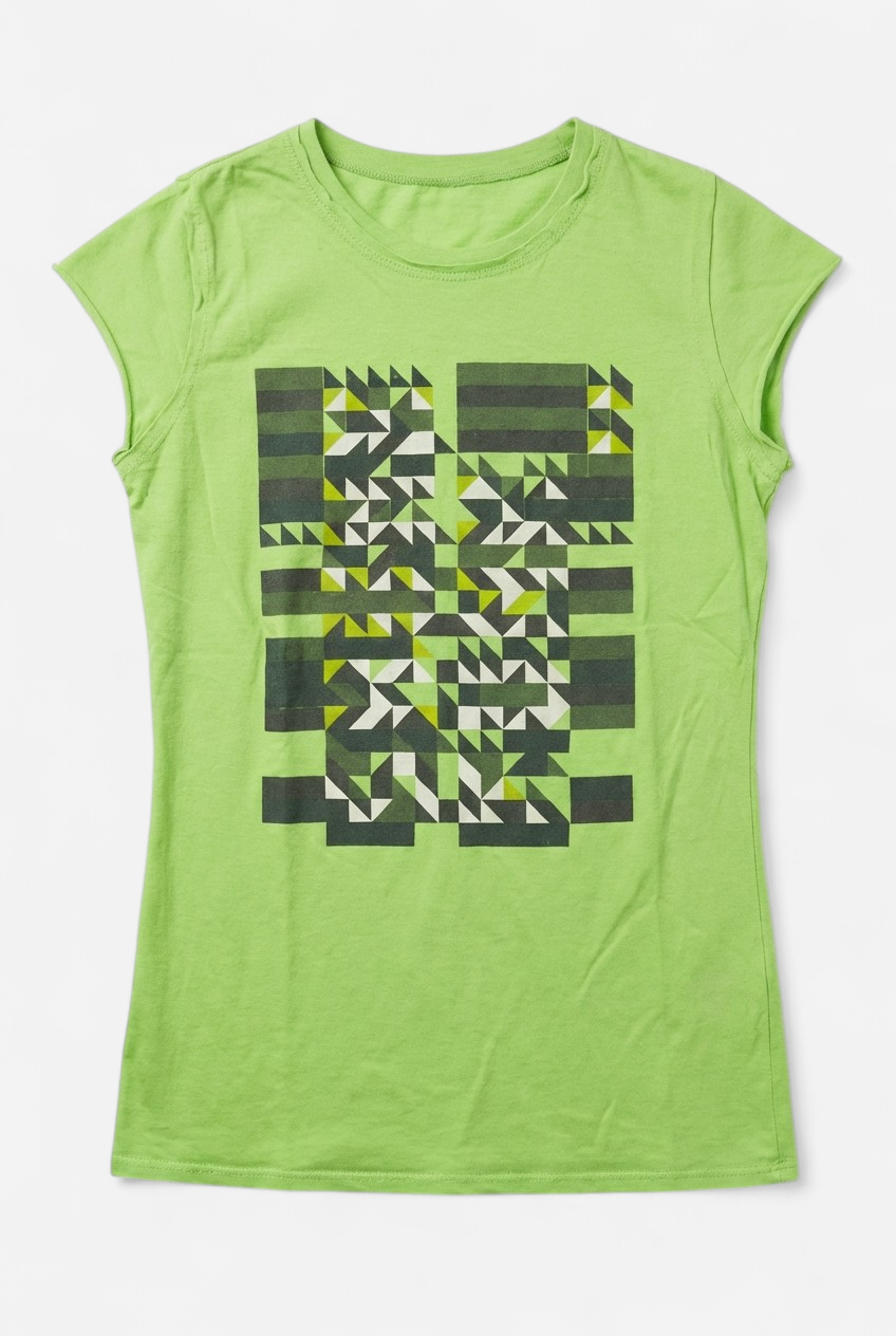Camiseta Art Collage verde