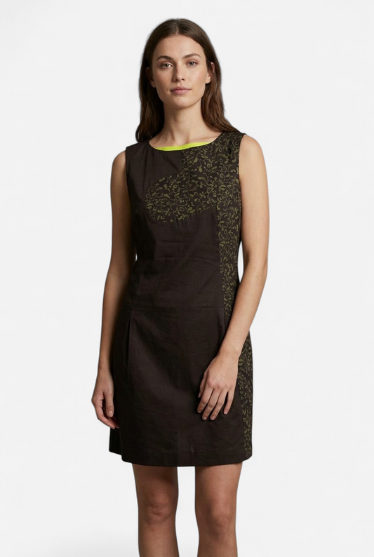 BLACK AND GREEN DRESS