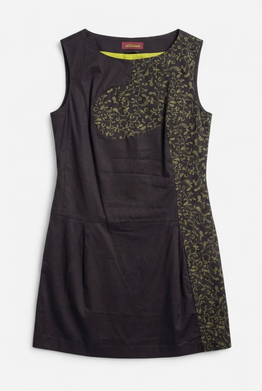 BLACK AND GREEN DRESS