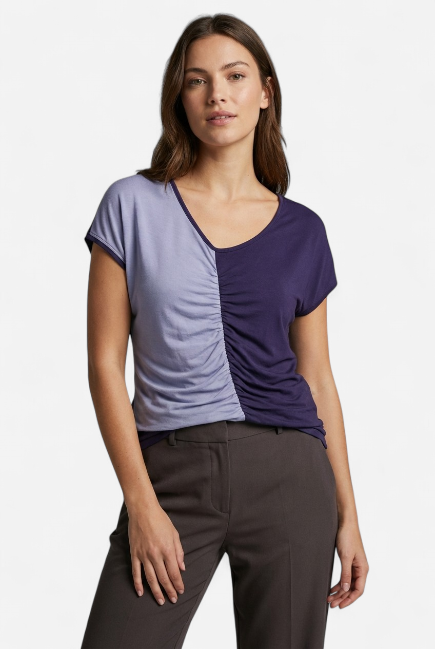 T-SHIRT BLEU BICOLORE