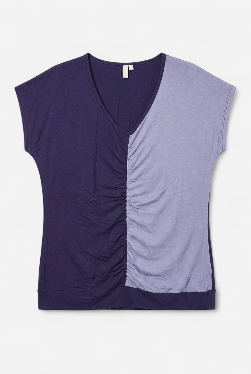 T-SHIRT BLEU BICOLORE