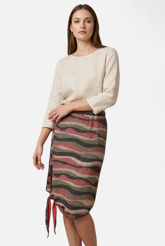 Asymmetrical long skirt