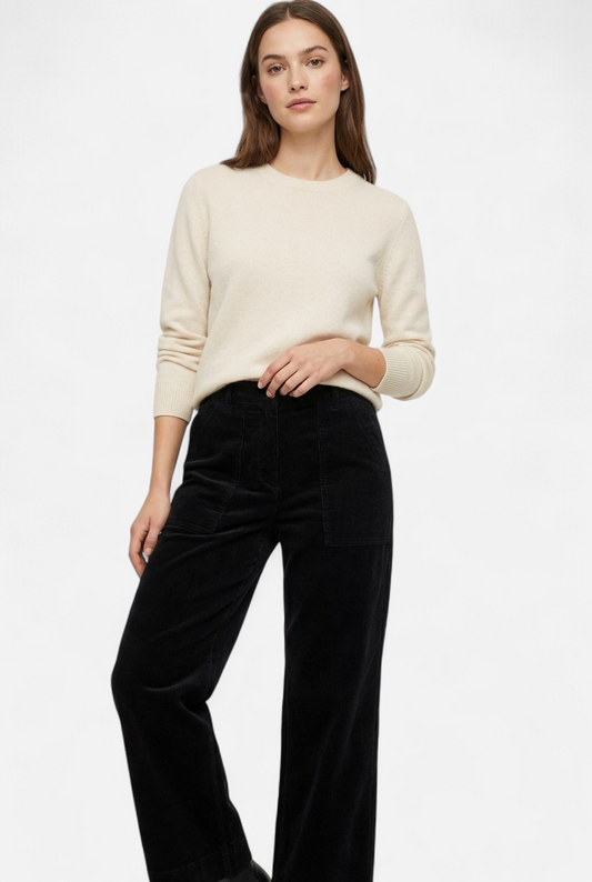 Black corduroy trousers size 46 IARZA GOTS model