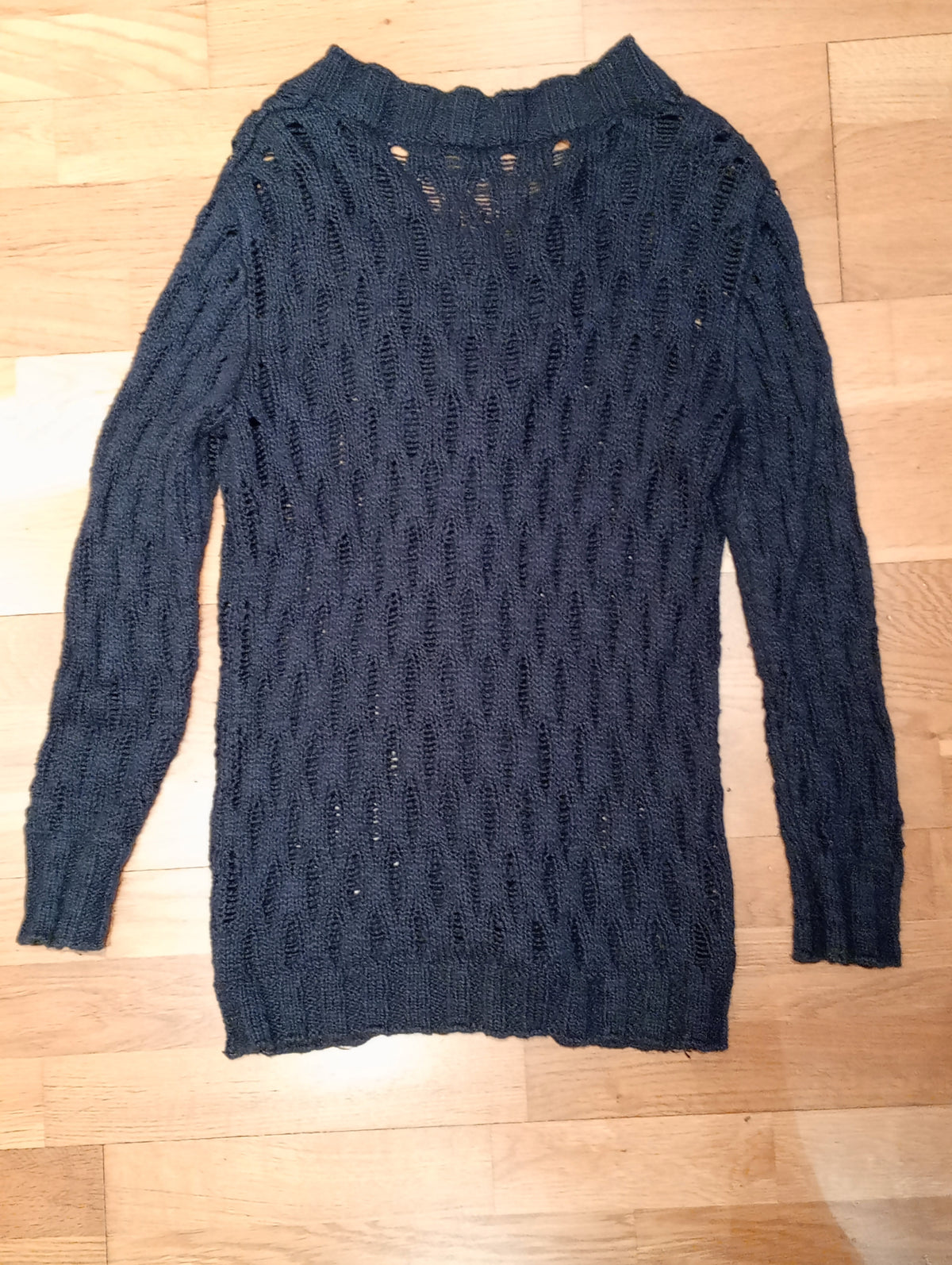 Cardigan calado azul