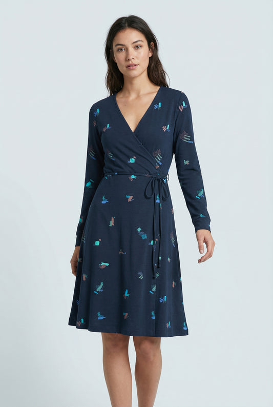 Black wrap dress