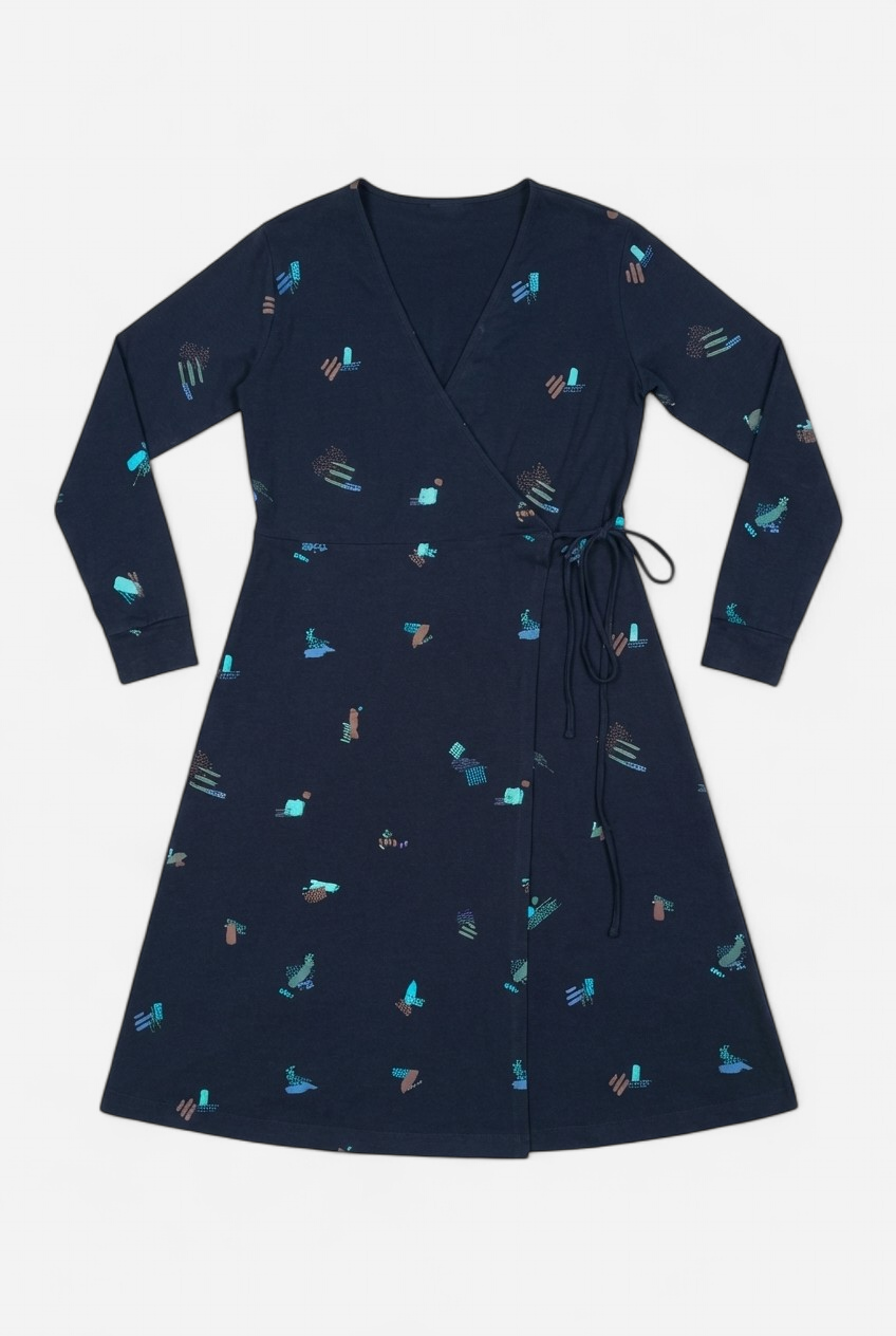 Black wrap dress