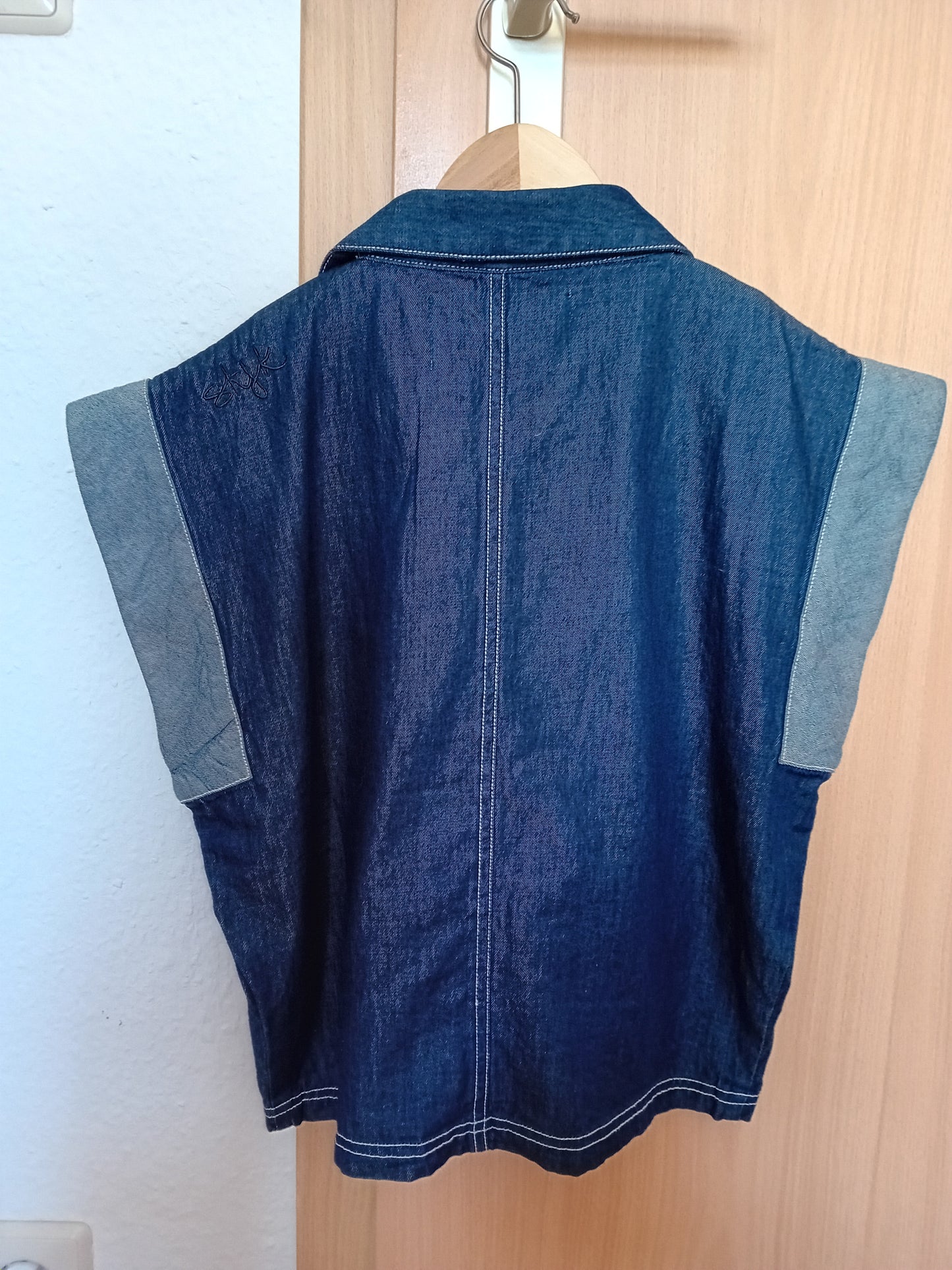 Chemise courte en denim