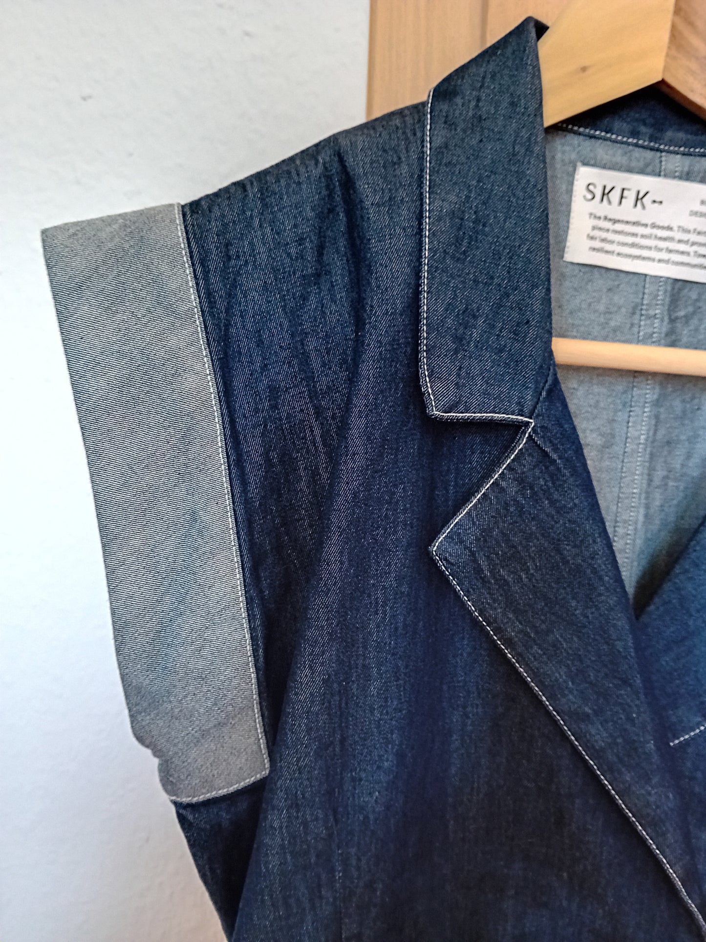 Chemise courte en denim