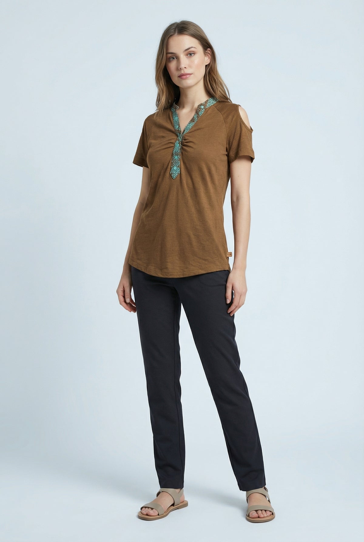 Off-shoulder T-shirt