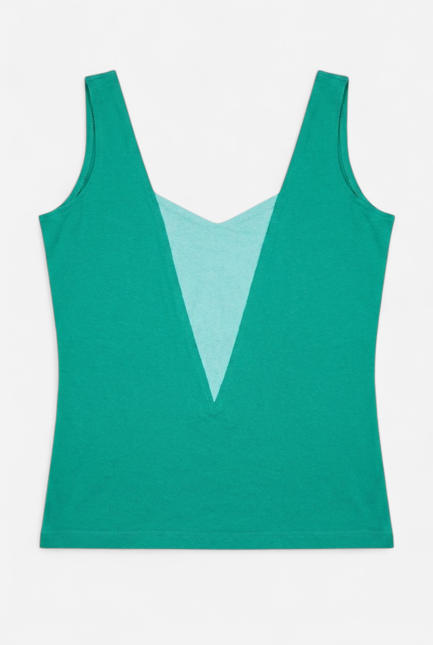 Camiseta sin mangas verde
