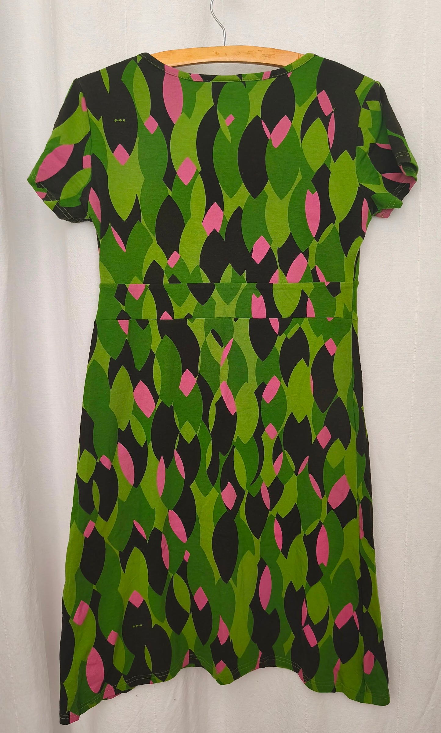 Robe empire effet portefeuille à imprimé feuilles géométriques