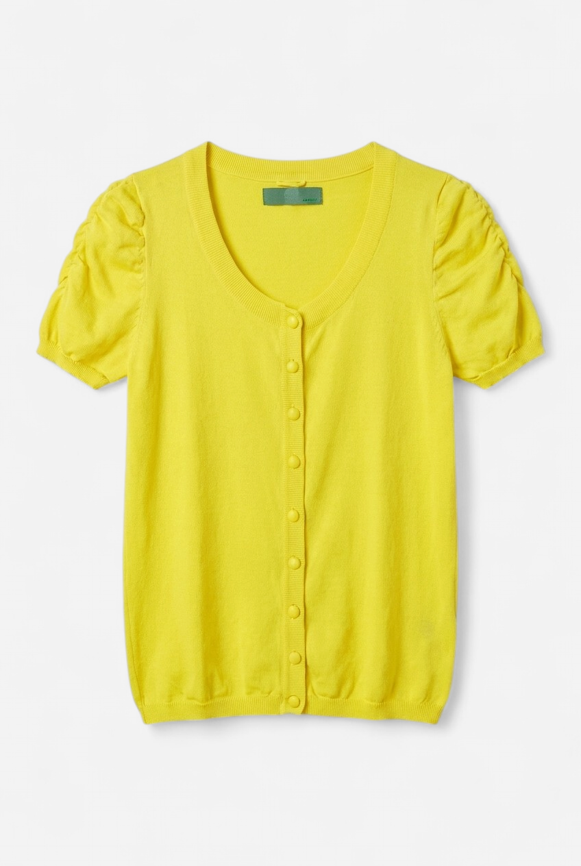 T-shirt en maille jaune