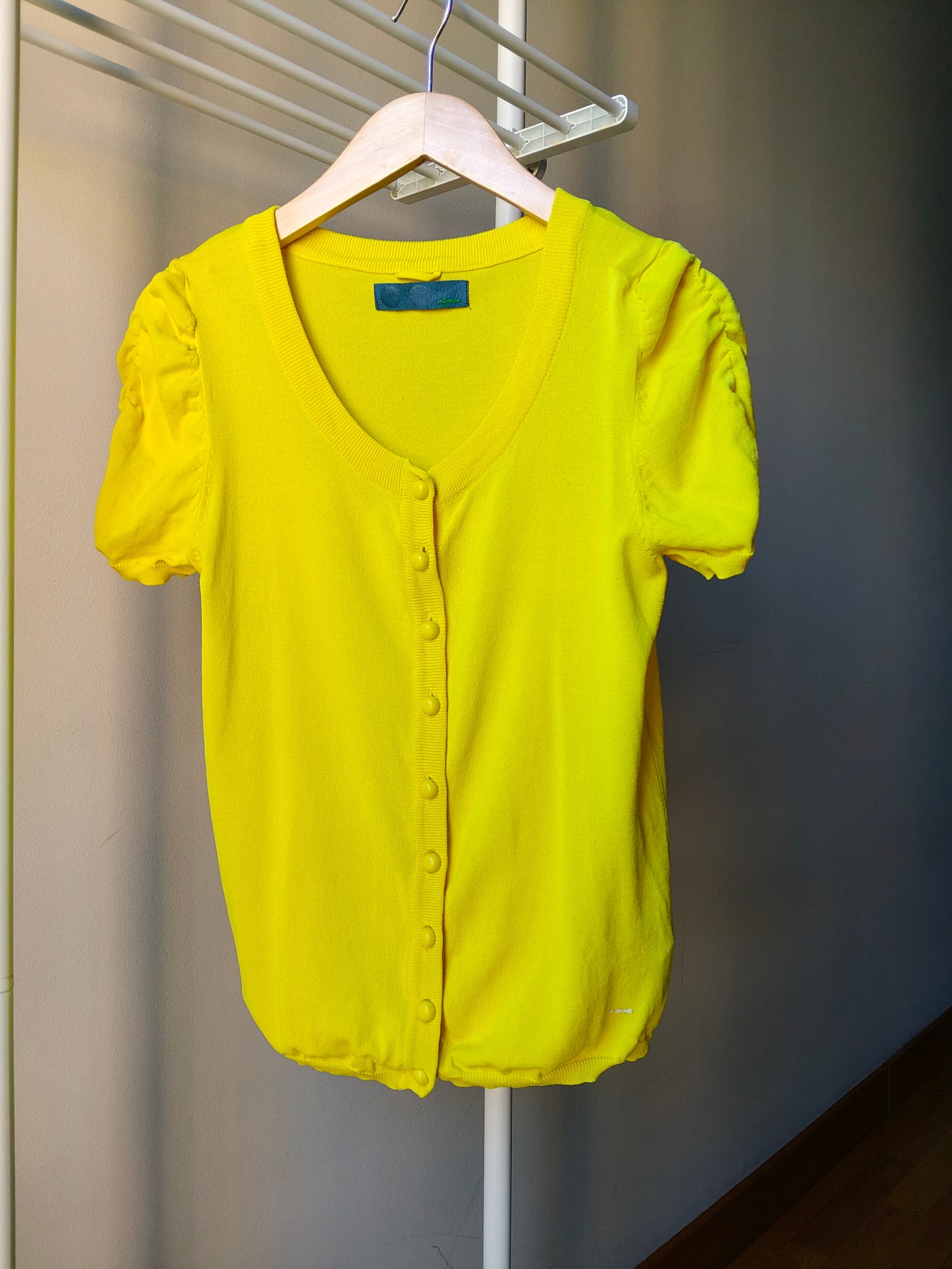 T-shirt en maille jaune