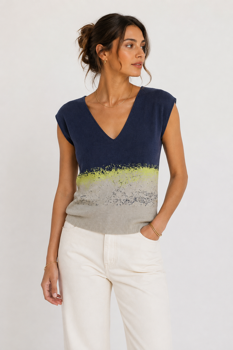 Fitted knit T-shirt