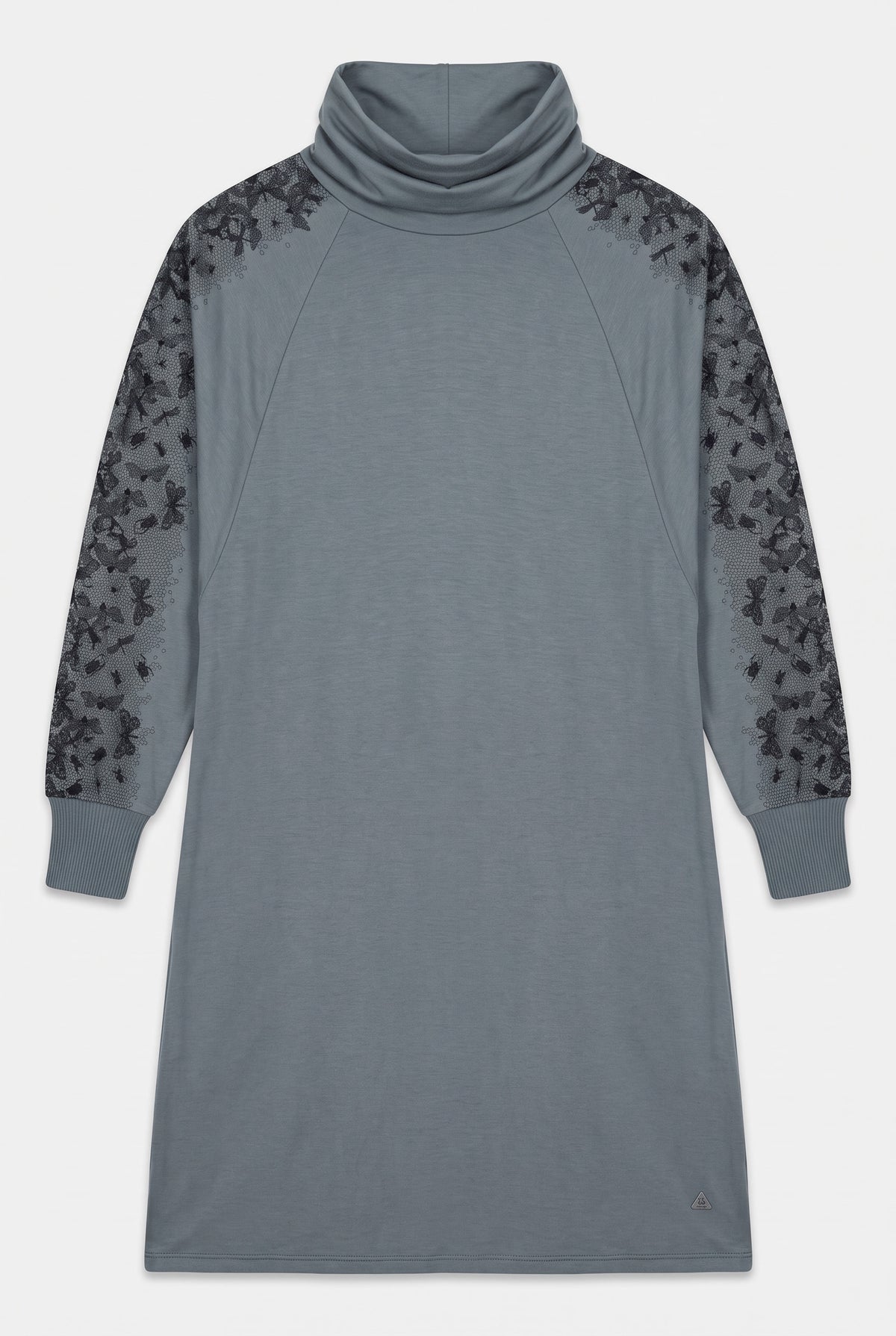 Robe à manches chauve-souris gris verdâtre
