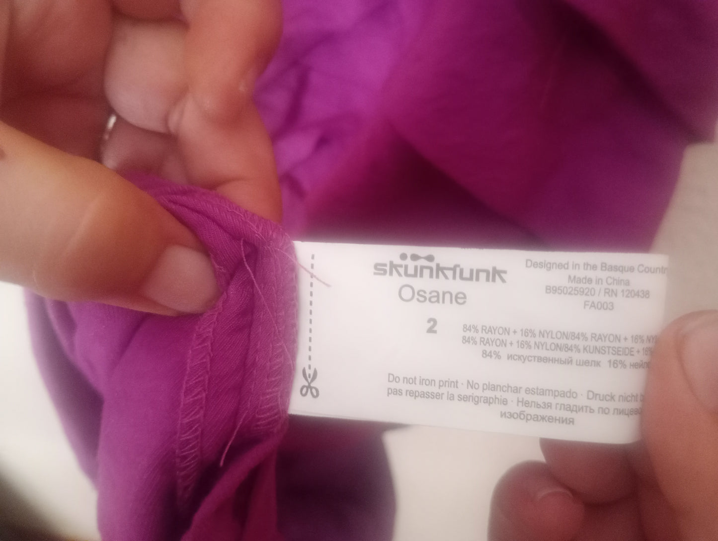 Robe violette fuchsia