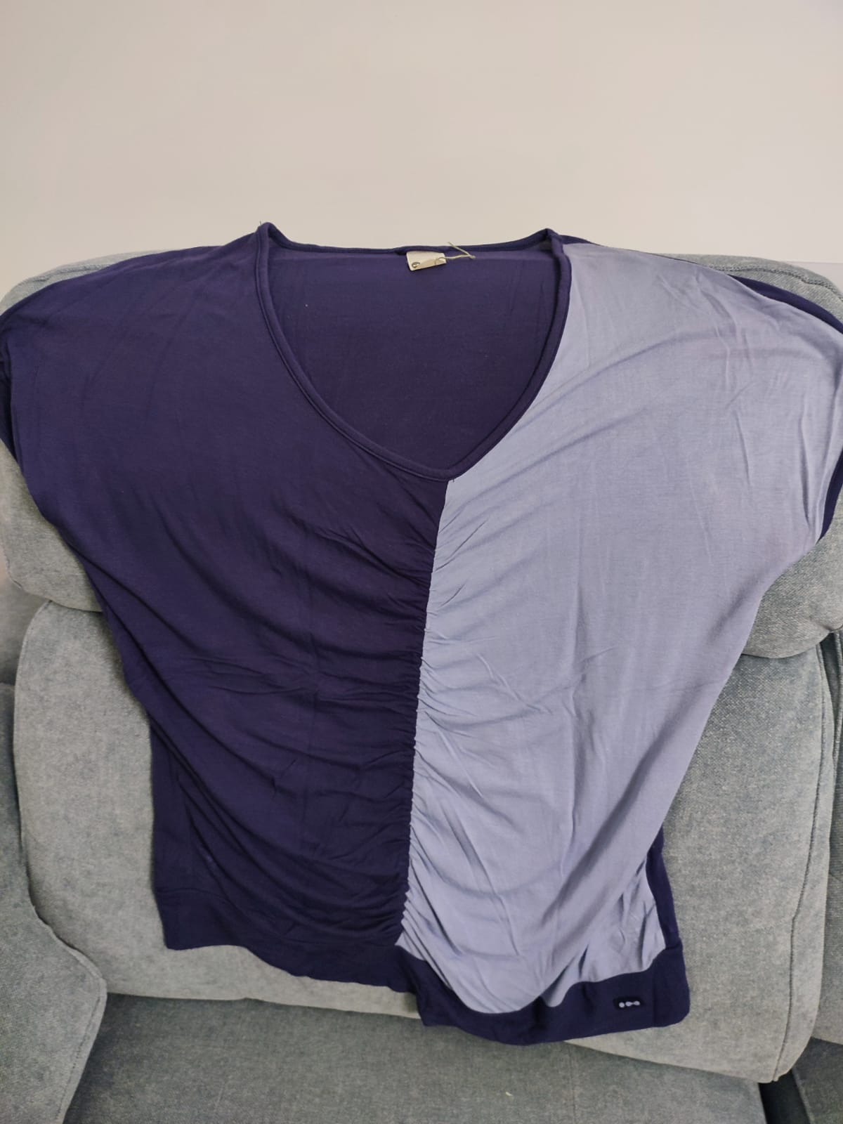 T-SHIRT BLEU BICOLORE