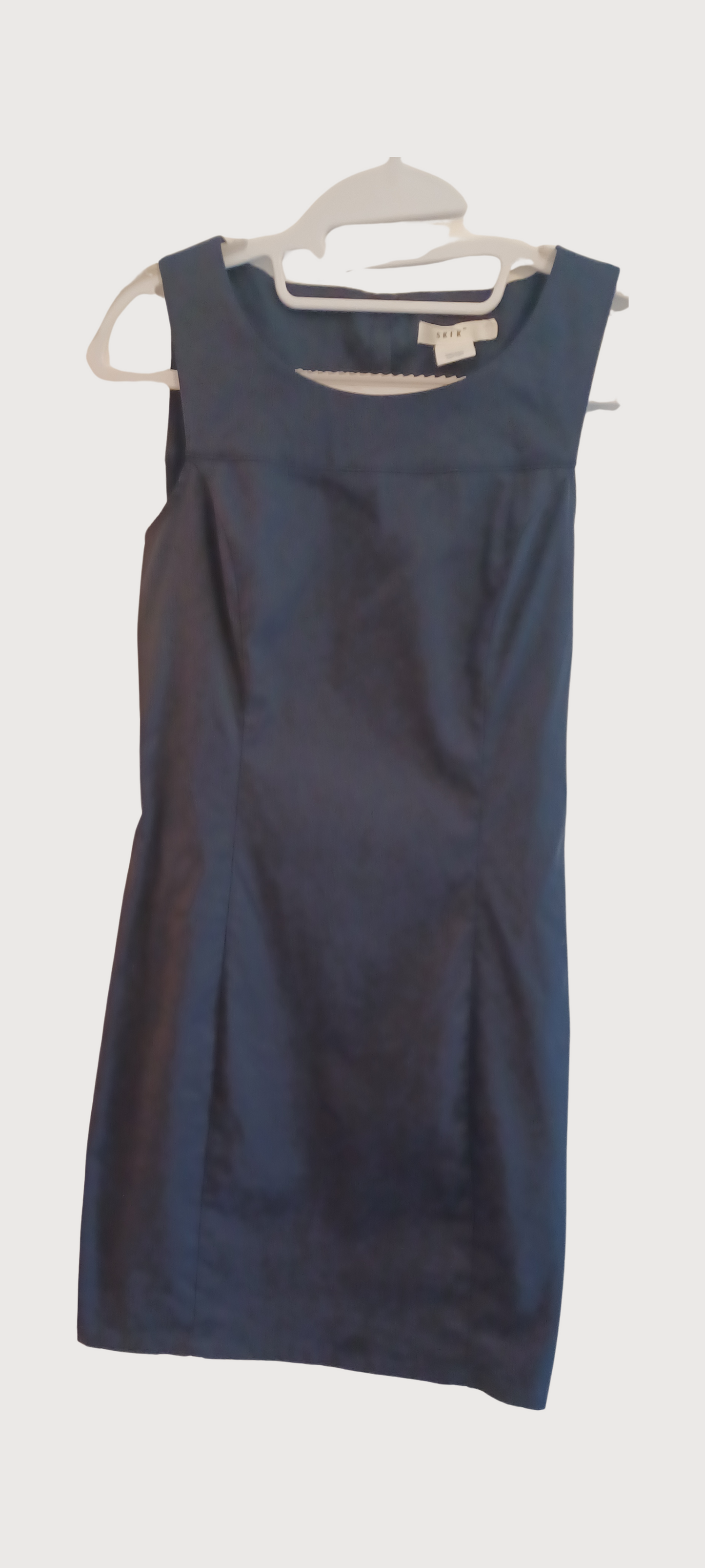 Vestido ajustado de algodón azul marino