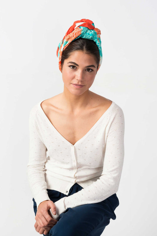 ÉCHARPE FEMME À POINTS