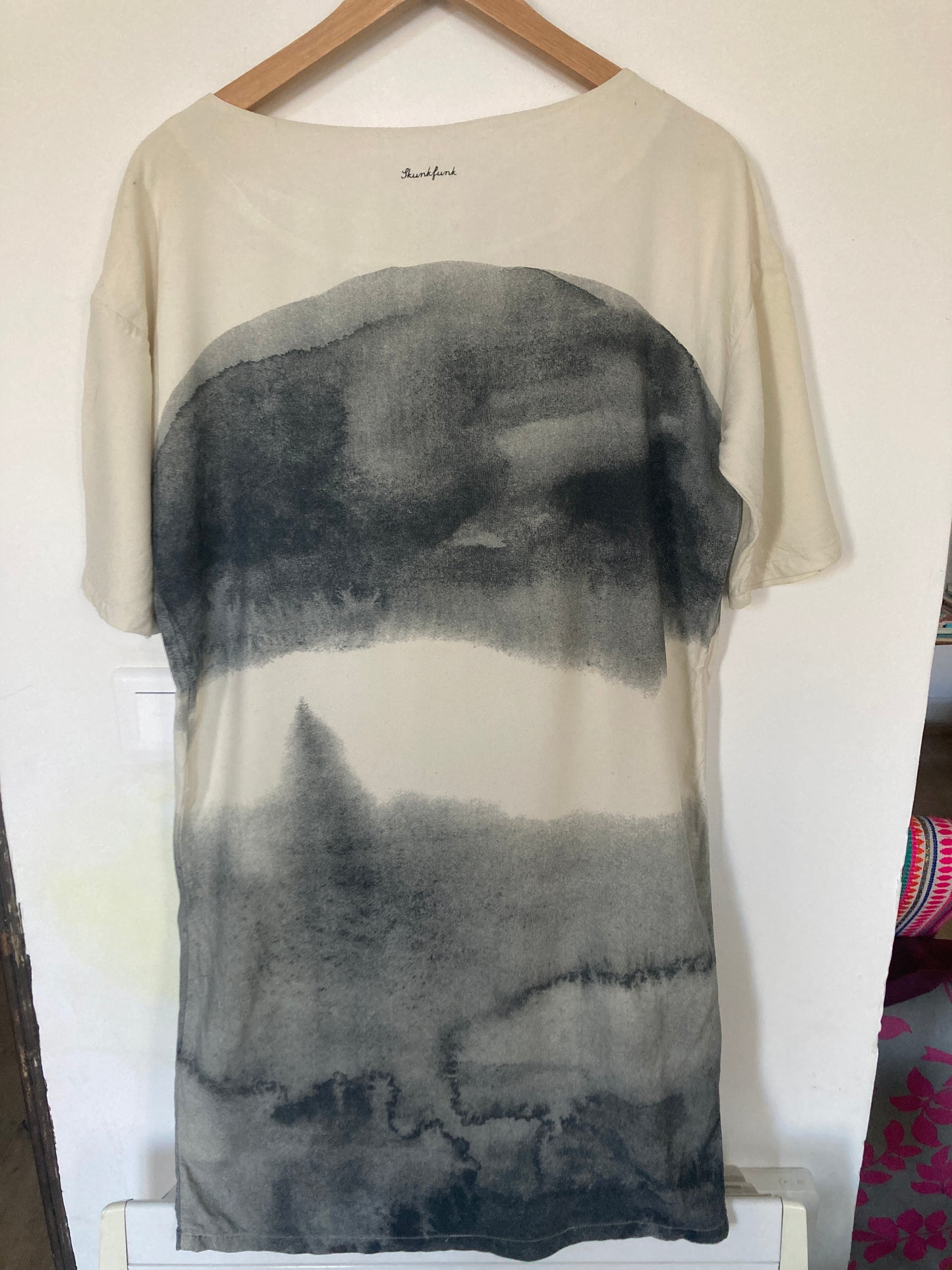 Vestido túnica efecto estampado